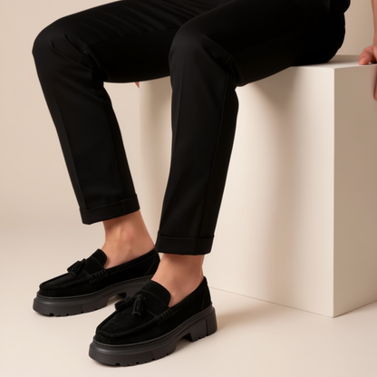 OR14 : Mocassins à Semelle Crantée Homme en Daim