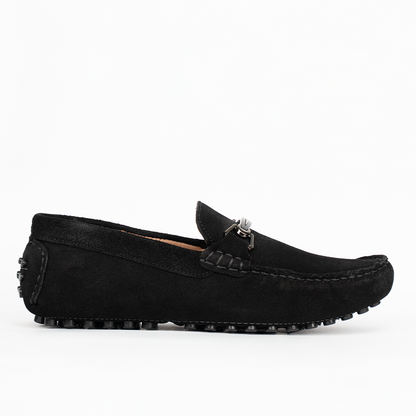 OR12: Mocassin Daim Noir - homme