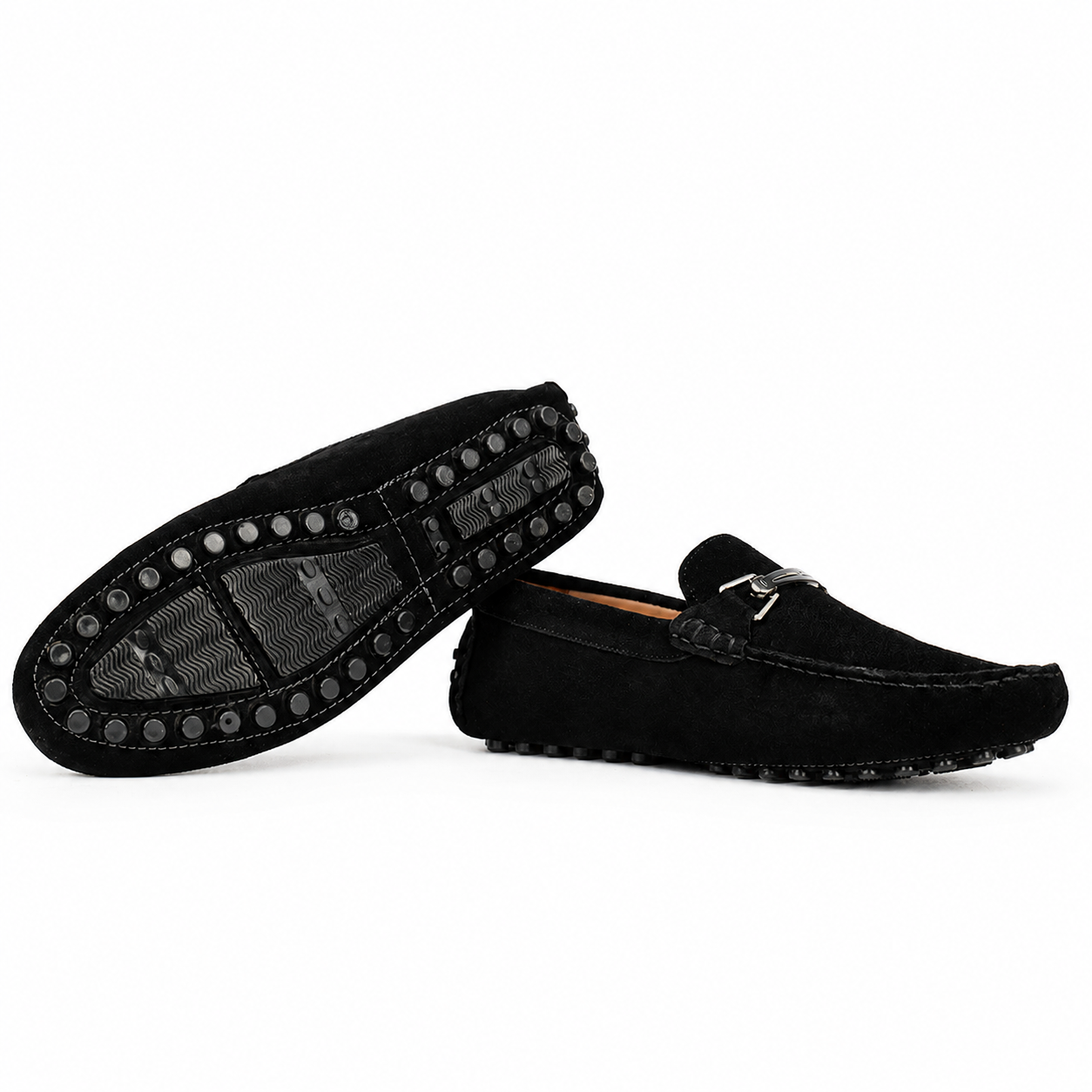 OR12: Mocassin Daim Noir - homme
