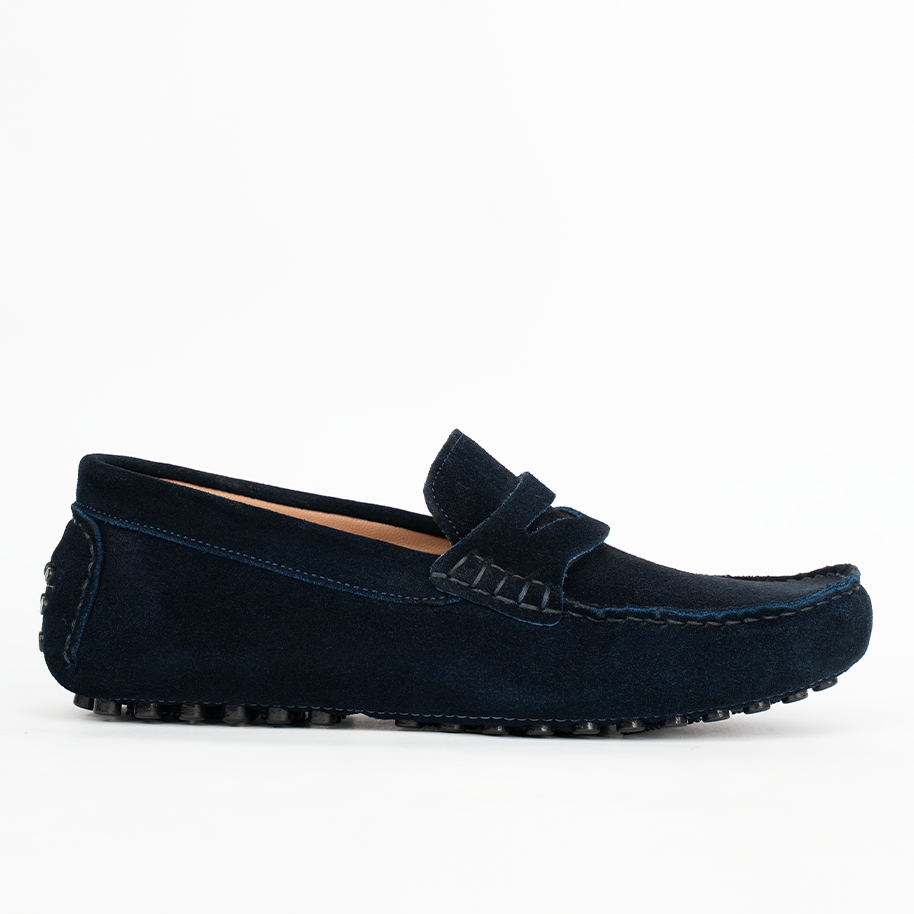 OR11: Mocassin Daim Bleu Marine - homme