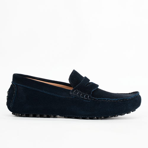 OR11: Mocassin Daim Bleu Marine - homme