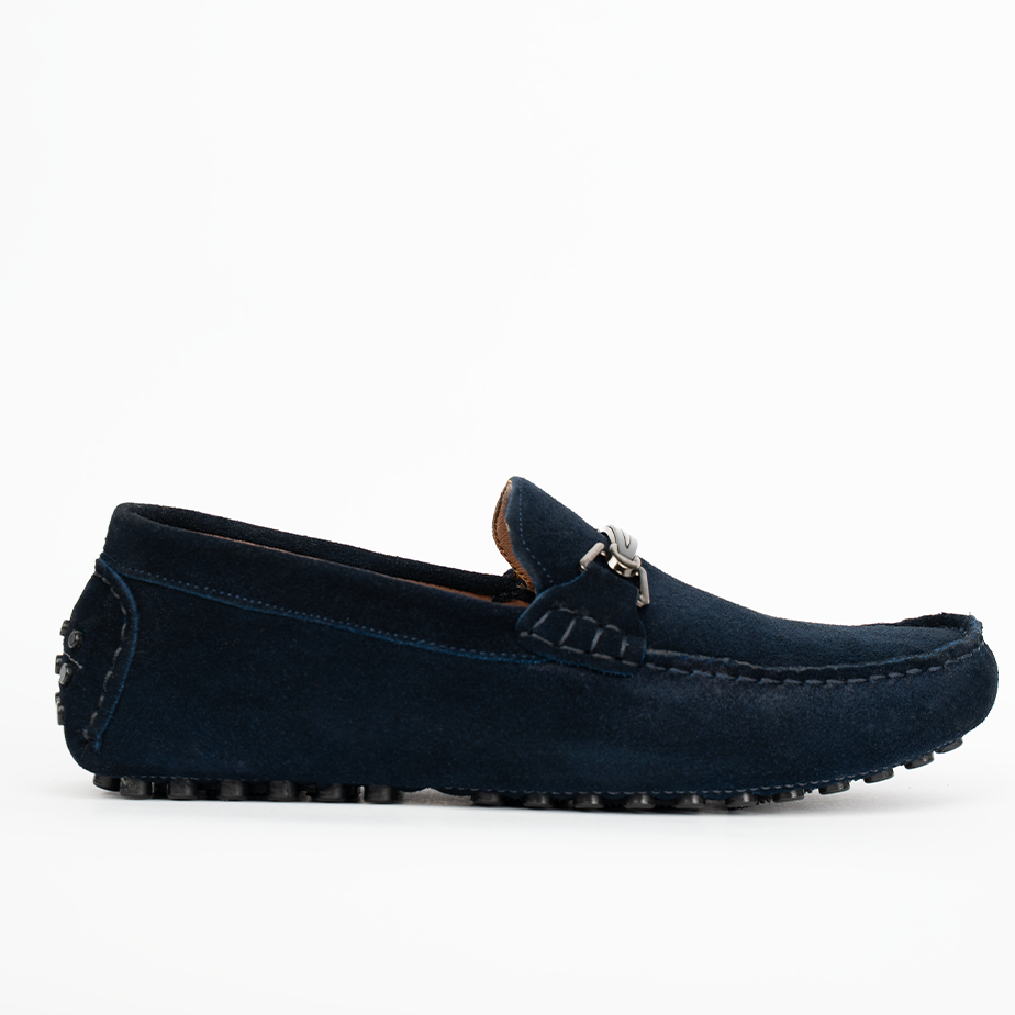 OR12: Mocassin Daim Bleu Marine - homme