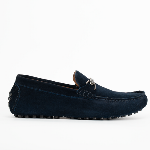 OR12: Mocassin Daim Bleu Marine - homme