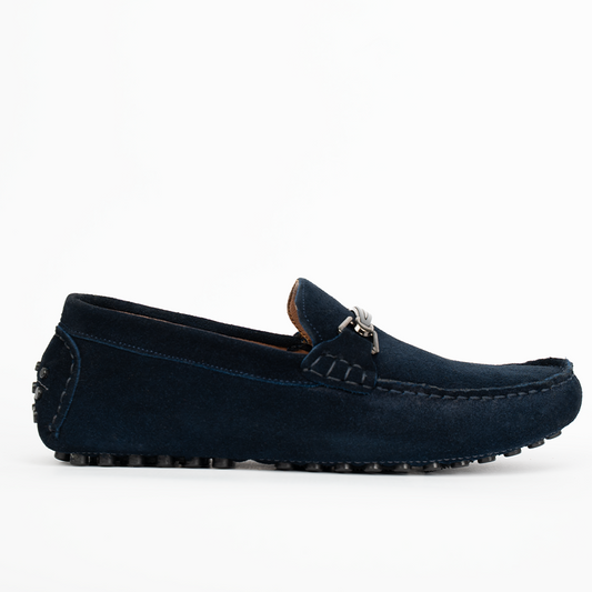 OR12: Mocassin Daim Bleu Marine - homme