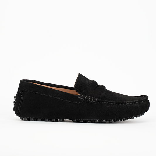 OR11: Mocassin Daim Noir - homme