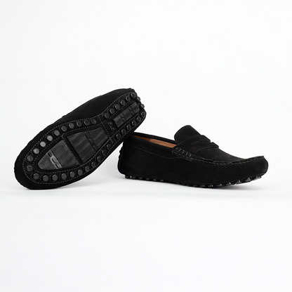 OR11: Mocassin Daim Noir - homme
