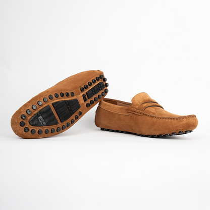 OR11: Mocassin Daim camel- homme